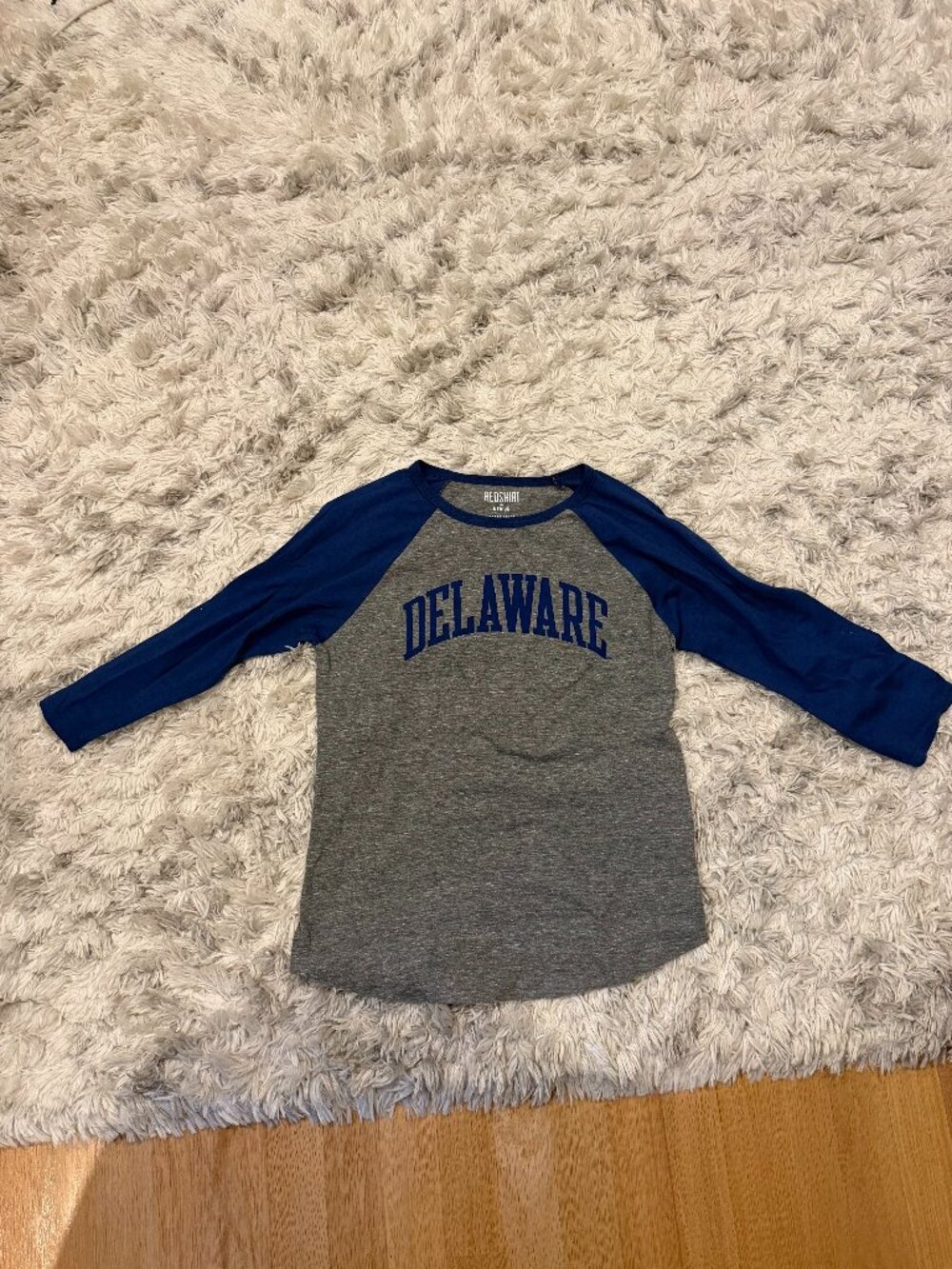 Delaware Grey/Blue Baseball Tee